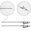 Close-up views of a metal wire and a clip, with two full product shots below. Produktbild-Vorschau