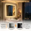 WISFOR LED Badspiegel mit Beleuchtung 80x80cm, Spiegel mit Produktbild-Vorschau 7