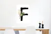 MuchoWow® Poster Buchstabe F - Schwarz - Weiß 40x60 cm - Produktbild-Vorschau 5