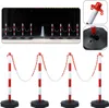 XMTECH 4x poteau de barrage avec chaîne de 1,4m poteau de Voir les images du produit 1