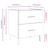vidaXL Stolik nocny betonowy szary 40x35x47,5 cm materiał Podgląd zdjęcia produktu 8