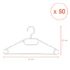 Kunststoff Kleiderbügel mit Hosenstange - weiß / 50er Pack Produktbild-Vorschau 2