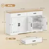 HOMCOM Sideboard Küchenschrank mit 4 Türen und 2 Produktbild-Vorschau 3