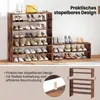 COSTWAY, scaffale per scarpe in legno, organizer per Anteprima dell’immagine prodotto 5