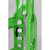 A close-up view of a green plastic sled with a metal strip and rope detail. Náhled obrázku produktu