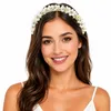 Blumen Haarreif "Elfe" - Schmaler Blütenkranz | Weiß Produktbild-Vorschau 2