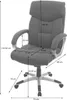 Chaise de bureau HWC-A71, fauteuil de direction pivotant, Voir les images du produit 10