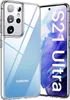 A clear phone case is shown on a white background, with a phone inside it. Produktbild-Vorschau