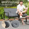 Outsunny 4-tlg. Gartenmöbel-Set, Balkonmöbel mit Sitzkissen Produktbild-Vorschau 4