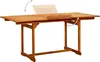 vidaXL Záhradný jedálenský stôl (120-170)x80x75 cm Masívne Náhľad obrázku produktu 2