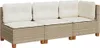 vidaXL Gartensofa mit Kissen 3-Sitzer Beige Poly Rattan Produktbild-Vorschau 1