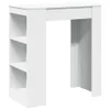 vidaXL Barový stůl s policí bílý 95x47x103,5 cm materiál na Náhled obrázku produktu 1