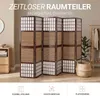 Paravent en Bois 6 Parties Séparateur de Pièce Brun Voir les images du produit 15