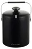 A black insulated ice bucket with a silver handle and lid. Produktbild-Vorschau