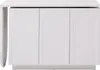A white sideboard with three arched doors is shown against a white background. Produktbild-Vorschau