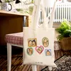Mr. & Mrs. Panda Tote Bag Igel Familie - Transparent - Produktbild-Vorschau 2