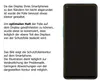 An illustration of a smartphone with a protective film outline, accompanied by descriptive text. Produktbild-Vorschau