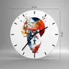 Wanduhr - Rund - Glasuhr - Tierwelt Pelz Abbildung Mond - Produktbild-Vorschau 3
