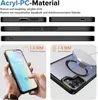 A person is holding a phone with a case, and another image shows a phone case with a magnetic charger. Voir les images du produit