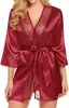 Satin-Set - Damenunterwäsche - Bademantel mit Spitze - Produktbild-Vorschau 1