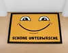 Fußmatte mit Spruch Schöne Unterwäsche grinsendes Gesciht Produktbild-Vorschau 2