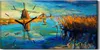 Leinwand Wanduhr Wandkunst Uhr Quarz 60x30 Bild Malerei Produktbild-Vorschau 1