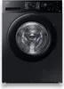 A front view of a black Samsung washing machine. Produktbild-Vorschau