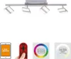 A product image showing a ceiling lamp and various control accessories. Produktbild-Vorschau