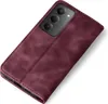 A burgundy flip phone case is shown against a white background. Produktbild-Vorschau