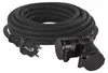 Venkovní prodlužovací kabel 15 m / 2 zásuvky / černý / guma / 230 V / 1,5 mm2 Náhled obrázku produktu