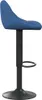 Barhocker DUKE höhenverstellbar 2er Set Blau Samt  | Produktbild-Vorschau 5