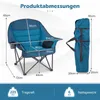 COSTWAY, skladacia kempingová stolička XXL, nosnosť 225 kg, Náhľad obrázku produktu 3