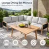 greemotion Gartenlounge-Set Monaco Lounge-Set Grau-Holz / Produktbild-Vorschau 7