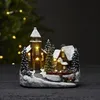LED-Kirche 'Churchville' - 7 warmweiße LED - H: 18cm - weihnachtliche Dorfszene mit Drehbaum - bunt Podgląd zdjęcia produktu