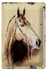 Blechschild Retro 20x30cm Portrait Pferd Kopf Produktbild-Vorschau 1
