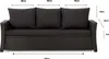 Gartenkissen Set schwarz – 150x60 + 3x50x56 cm Gartenkissen Produktbild-Vorschau 6