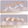 ZMH Deckenstrahler 4 Flammig Deckenspots Holz Deckenlampe Produktbild-Vorschau 5