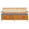 vidaXL Truhenbank mit Kissen 170 cm Massivholz Akazie -  Produktbild-Vorschau 3