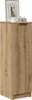 A tall, narrow shoe cabinet with a wood-like finish. Voir les images du produit