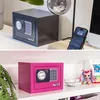 Möbeltresor mit Elektroschloss von HMF mit 23 cm Breite in Pink Anteprima dell’immagine prodotto