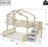A diagram of a bunk bed with dimensions indicated by numbers and lines. Produktbild-Vorschau