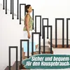 Jayseuw 75cm U-Form Treppengeländer für Innen und Außen - Produktbild-Vorschau 5