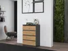 VBChome Kommode mit 4 Schubladen 70 x 40 x 97 cm Eiche Produktbild-Vorschau 7