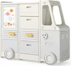 A product shot of a children's toy storage unit designed to look like a bus. Náhľad obrázku produktu