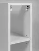 Close-up view of the interior of a white shelf unit, showing mounting hardware at the top and a shelf. Anteprima dell’immagine prodotto