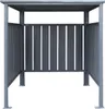 A gray metal bicycle garage or smoking shelter. Produktbild-Vorschau
