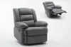 Fauteuil relax "Buckingham" - 85 x 93 x 100 cm - Gris clair Voir les images du produit 1