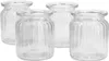 Windlicht Glas gerillt 8x9cm 4er Set klar/transparent Produktbild-Vorschau 1
