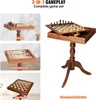 Ensemble de table d'échecs, dames et backgammon 3 en 1, Voir les images du produit 6