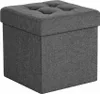 Šedý prošívaný puf 38 cm sedák podnožka Náhled obrázku produktu 8